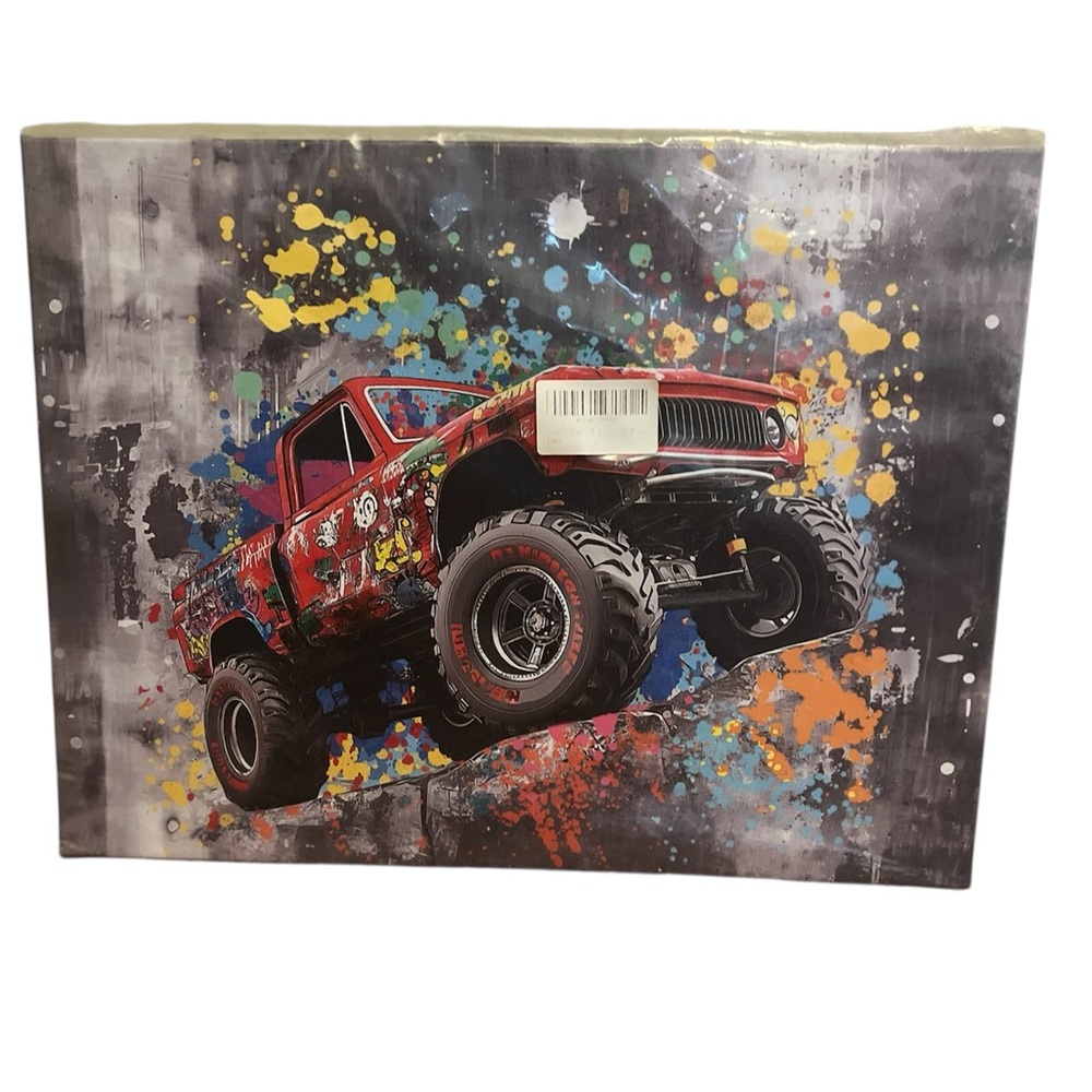 Unframed Canvas Monster Truck Wall Art